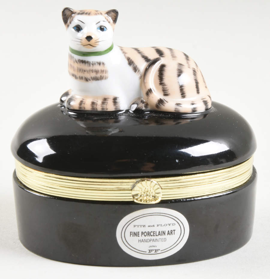 Limoges Box Cat - No Box by Fitz & Floyd-1