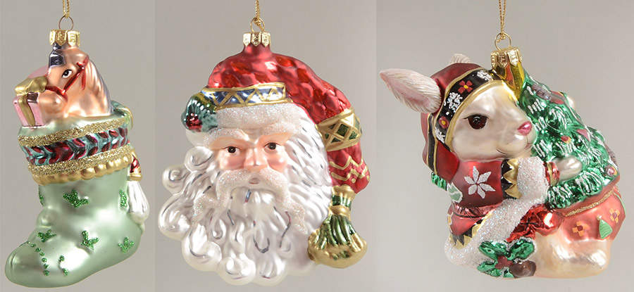 Today's Treasures Tomorrow's Traditions Stocking/ Rabbit/ Santa Boxed Set Of 3 - Boxed by Fitz & Floyd-1