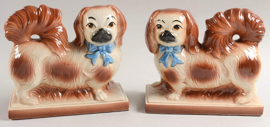 Book Ends Pekingese Pair - No Box by Fitz & Floyd-1
