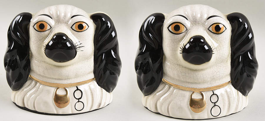 Book Ends English Spaniel Heads - No Box by Fitz & Floyd-1