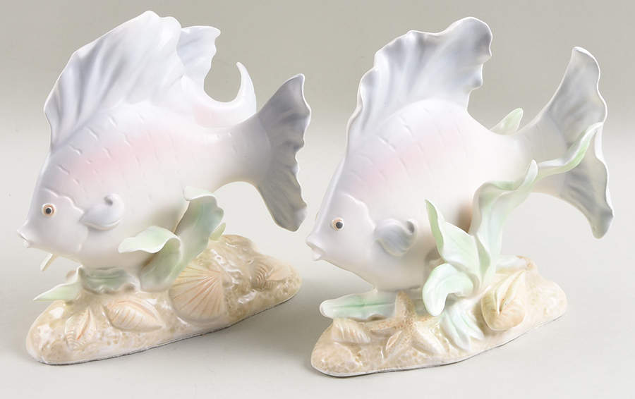 Book Ends Tropical Fish - No Box by Fitz & Floyd-1