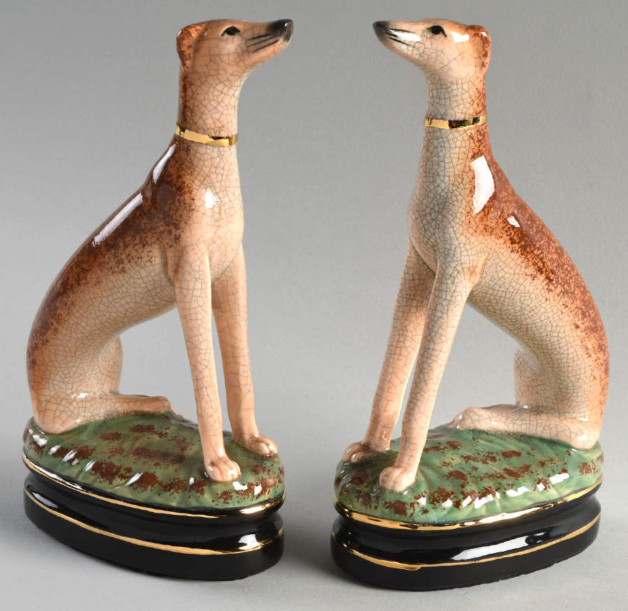 Book Ends English Whippets - No Box by Fitz & Floyd-1