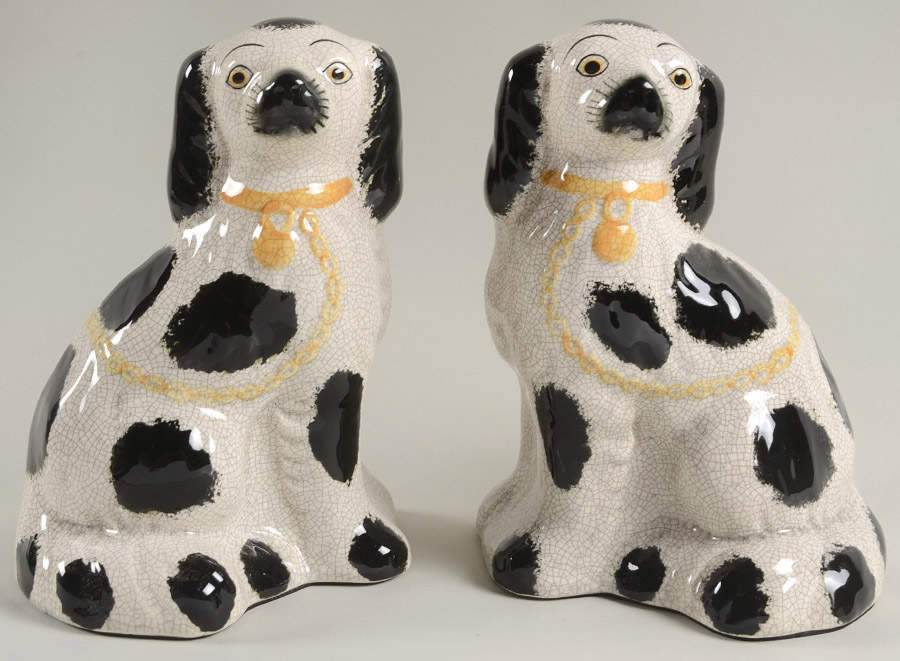 Book Ends English Spaniels-Black Spots - No Box by Fitz & Floyd-1
