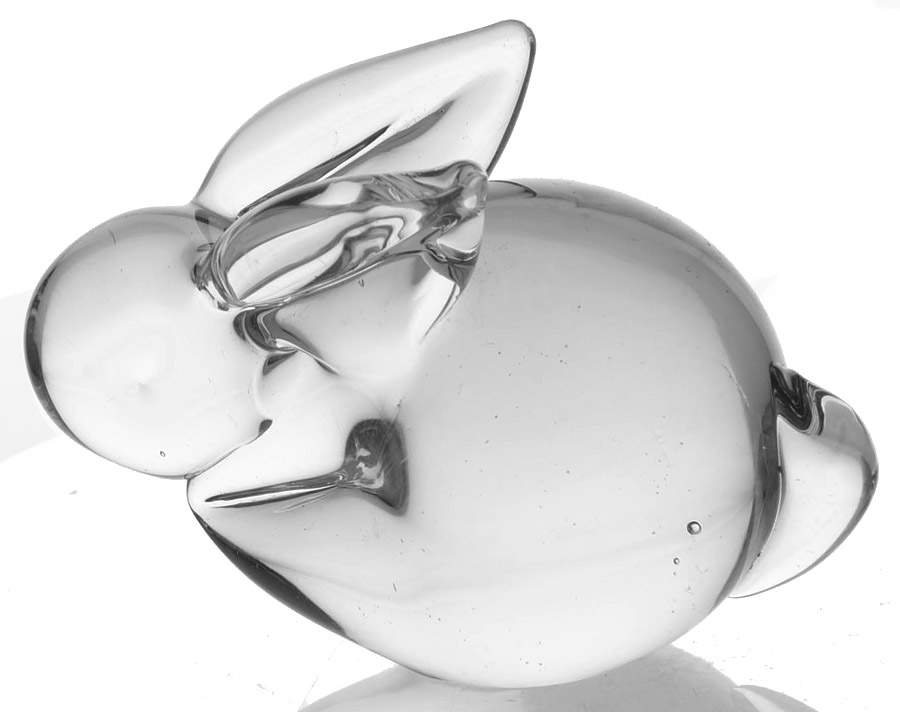 Crystal Figurines Rabbit - No Box by Fitz & Floyd-1