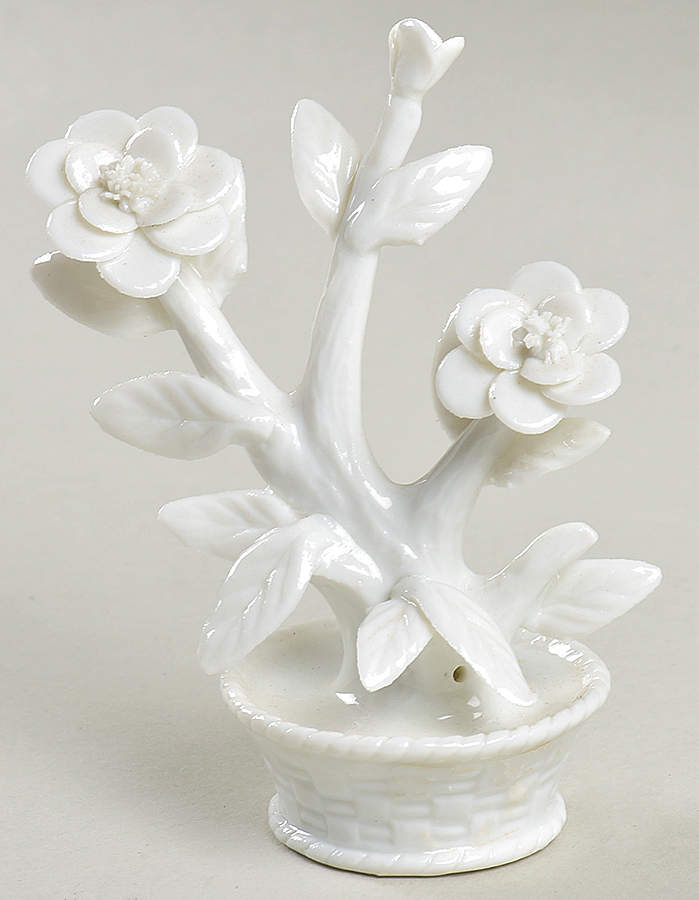 Blanc de Chine Camellia Basket - No Box by Fitz & Floyd-1