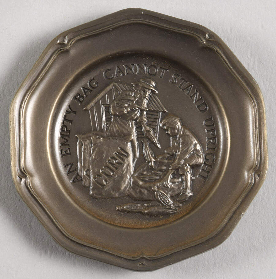 Ben Franklin's Poor Richard's Almanac An Empty Bag Cannot Stand Upri - No Box by Franklin Mint-1