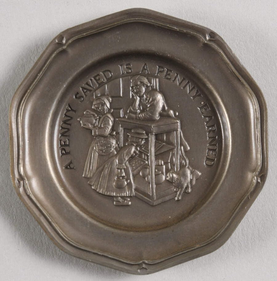 Ben Franklin's Poor Richard's Almanac A Penny Saved Is A Penny Earne - No Box by Franklin Mint-1