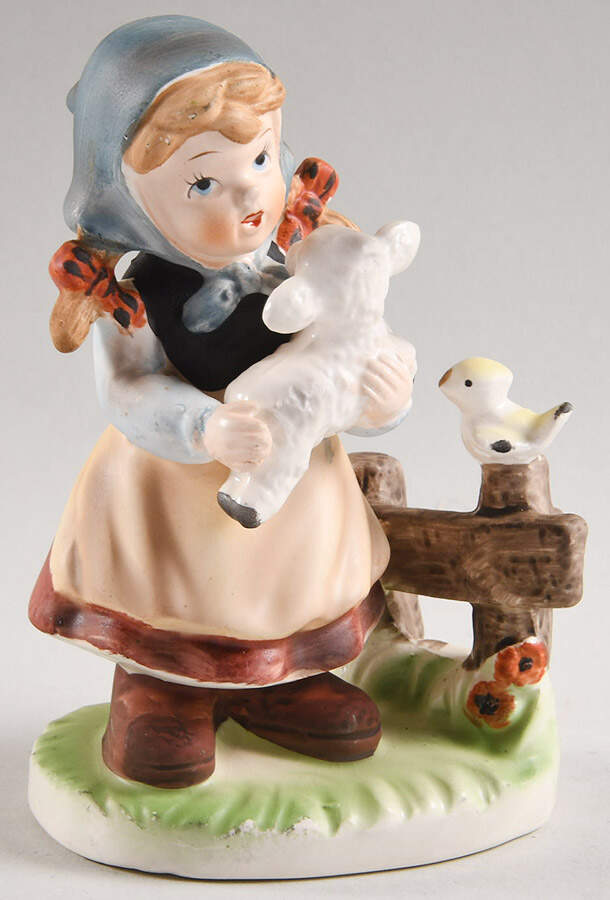 Collector's Choice Series Girl Holding Lamb - No Box by Flambro-1