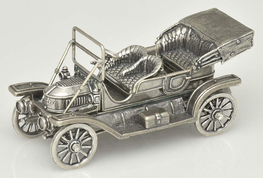 Silver Car Miniatures 1911 Stanley Steamer Model 70 - No Box by Franklin Mint-1
