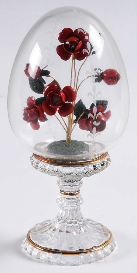 House of Faberge Crystal Eggs Rose Bouquet - No Box by Franklin Mint-1