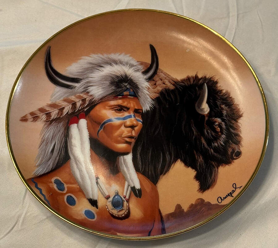 Native American Spirit Spirit Of The Buffalo - No Box by Franklin Mint-1