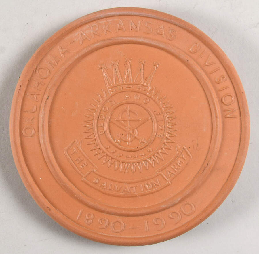 Commemorative Trivets Salvation Army-1890-1990 - No Box by Frankoma-1