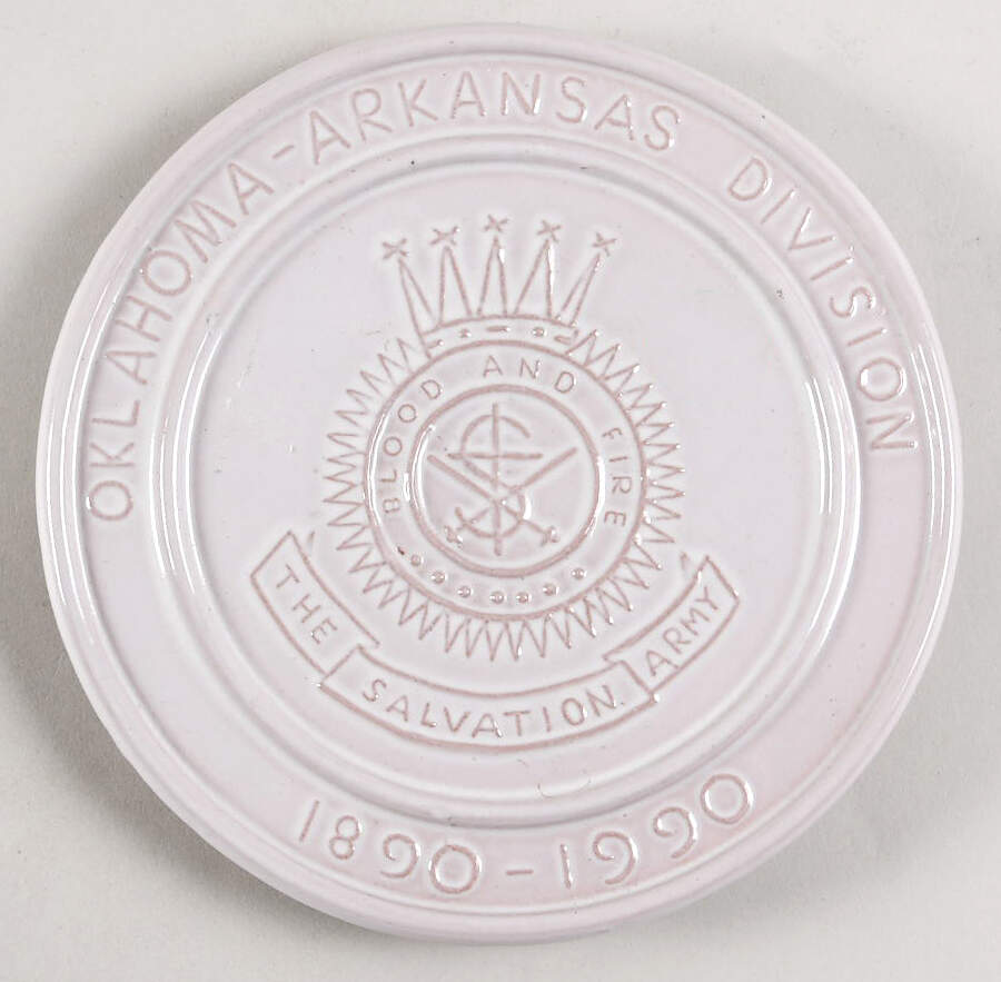 Commemorative Trivets Salvation Army-1890-1990 - No Box by Frankoma-1