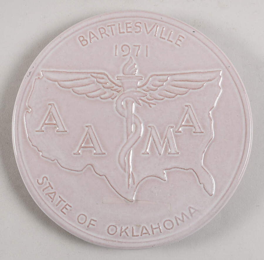 Commemorative Trivets Bartlesville Aama - No Box by Frankoma-1