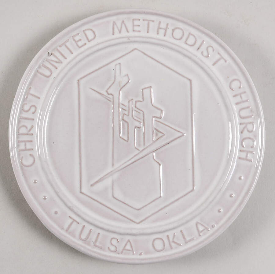 Commemorative Trivets Christ United Methodist 20th Anniversary - No Box by Frankoma-1