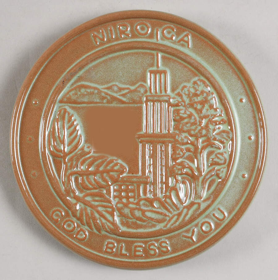 Commemorative Trivets Niroga-6th Anniversary - No Box by Frankoma-1