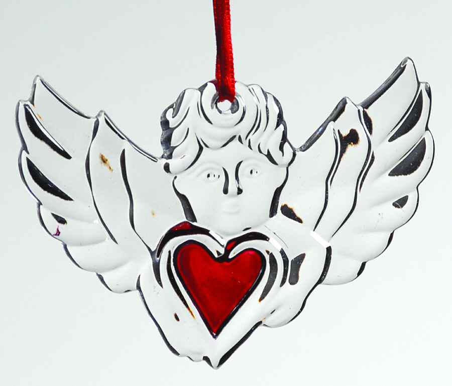 Galway Annual Christmas Ornament Cherub W/ Red Heart - Boxed by Galway-1