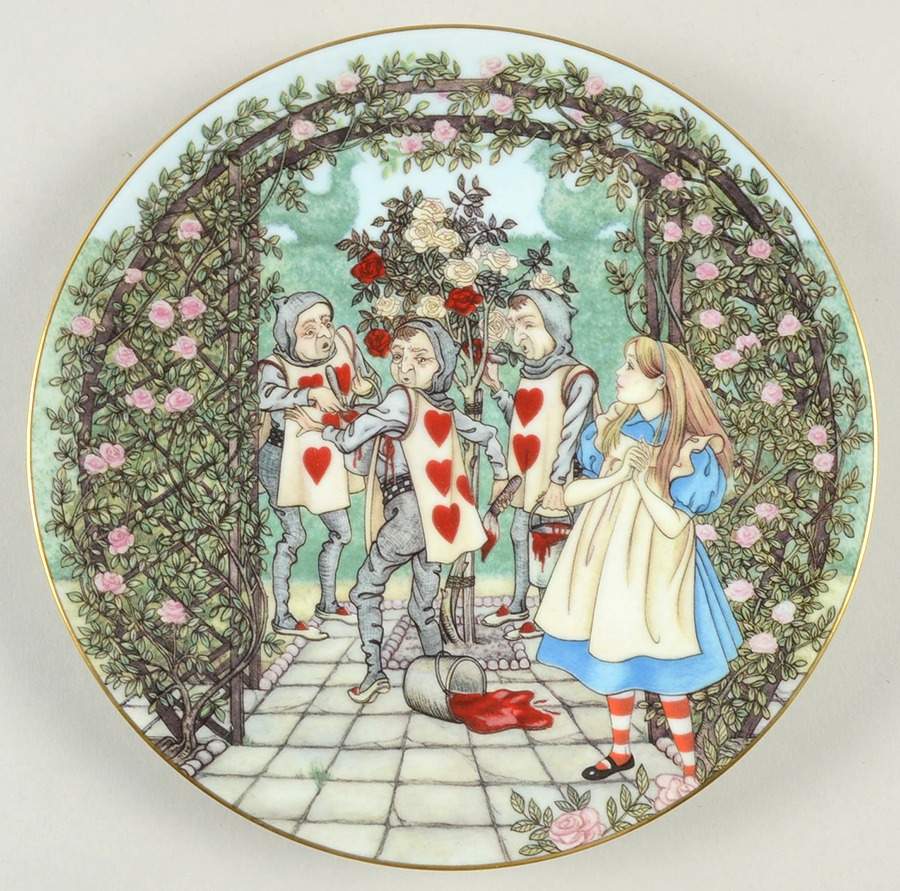 Alice In Wonderland Painting The Roses - No Box by Georges Boyer-1
