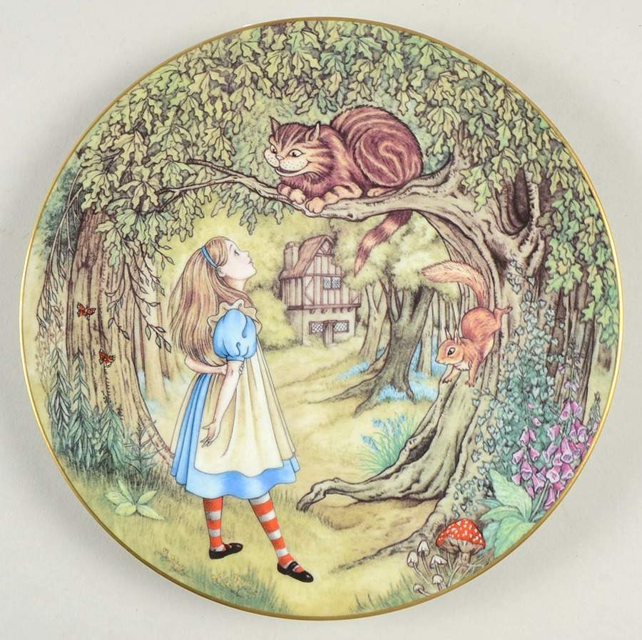 Alice In Wonderland Alice And The Cheshire Cat - No Box by Georges Boyer-1