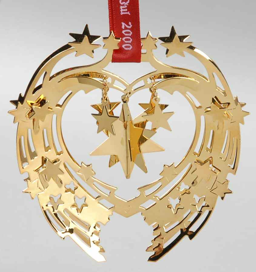 Annual Christmas Mobile Ornament Shooting Star - Boxed by Georg Jensen (Denmark)-1