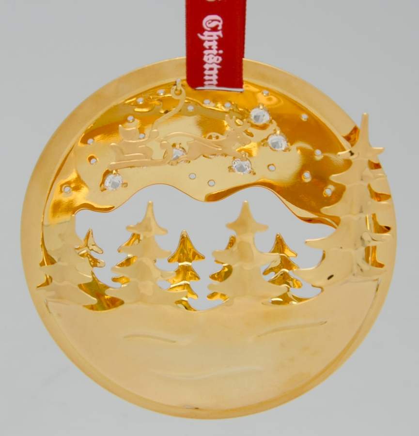 Annual Christmas Mobile Ornament Starry Winter Night - Boxed by Georg Jensen (Denmark)-1
