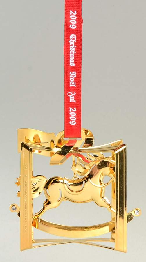 Annual Christmas Mobile Ornament Rocking Horse - Boxed by Georg Jensen (Denmark)-1