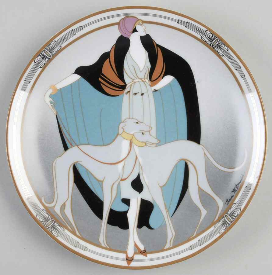 Art Deco: Style in Motion A Flapper With Greyhounds - With Box by WS George-1