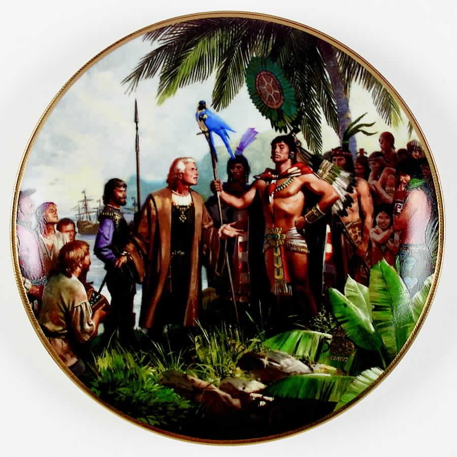 Columbus Discovers America-500th Anniversary Bringing Together Two Cultures - Boxed by WS George-1