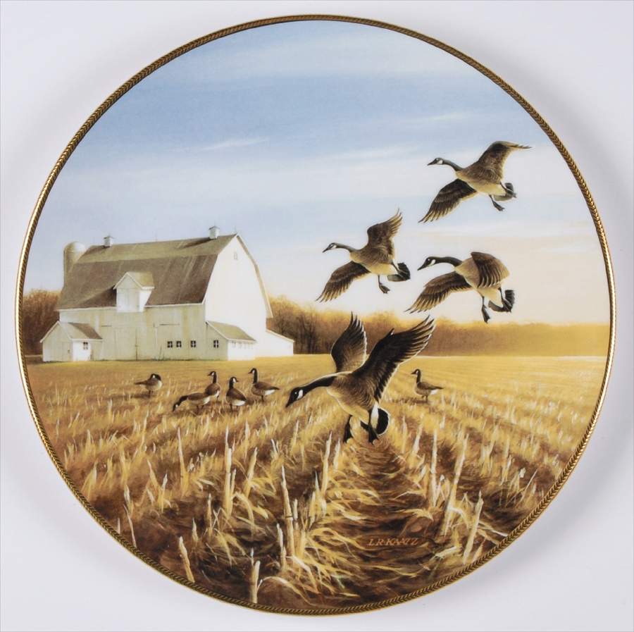 Classic Waterfowl : The Ducks Unlimited Geese In The Autumn Fields - Boxed by WS George-1