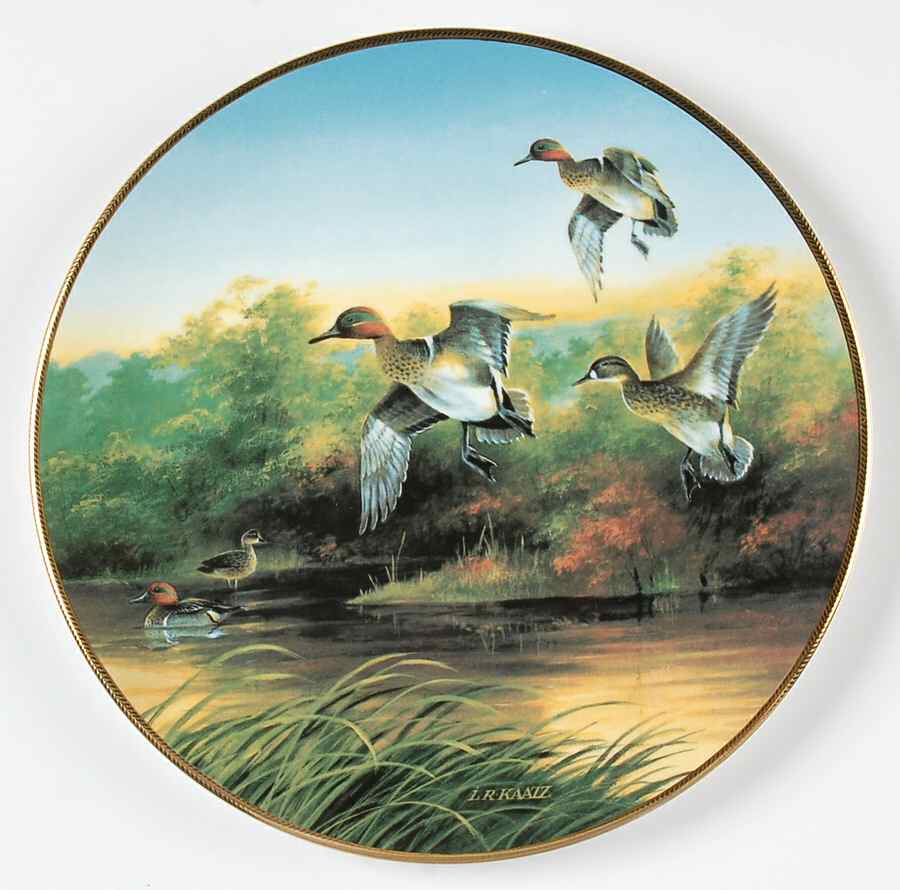 Classic Waterfowl : The Ducks Unlimited Green-Wings At The Morning Marsh - Boxed by WS George-1