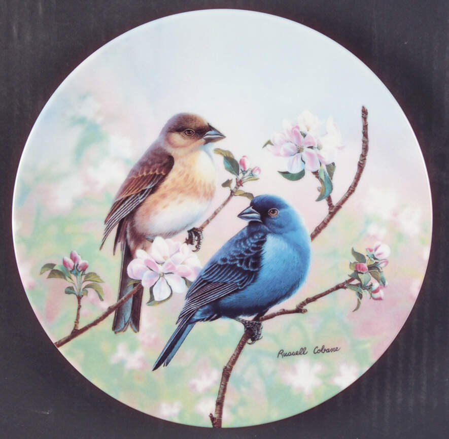 Glorious Songbirds Indigo Buntings And Spring Blossoms - No Box by WS George-1
