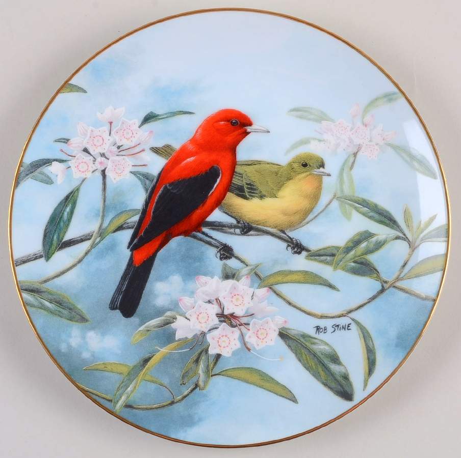Treasury of Songbirds Scarlet Sunrise - No Box by WS George-1