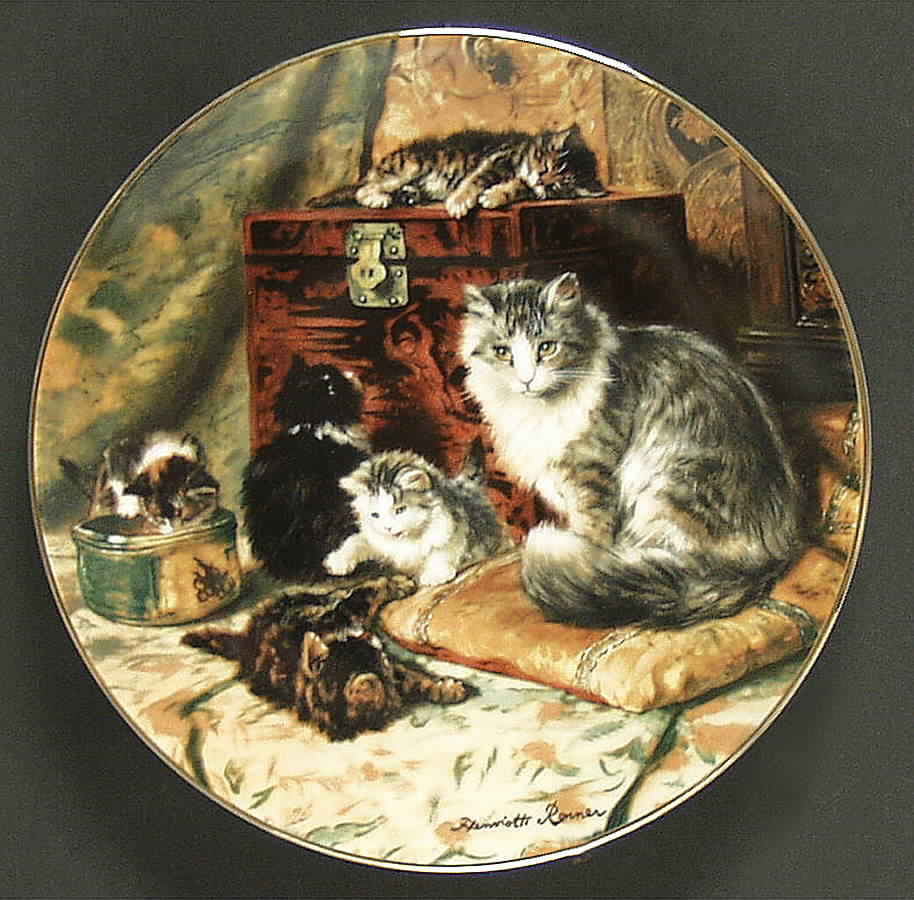 Victorian Cat  Playing In The Parlor - Boxed by WS George-1