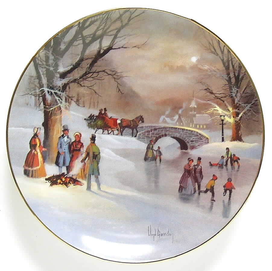 Scenes of Christmas Past Holiday Skaters - No Box by WS George-1