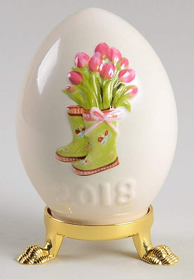 Goebel Easter Egg Flowers In Boots - Boxed by Goebel-1