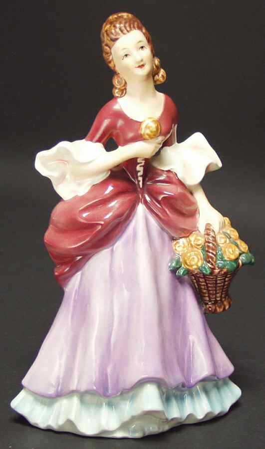 Ladies (FF Mark) Lady With Basket Of Flowers - With Box by Goebel-1