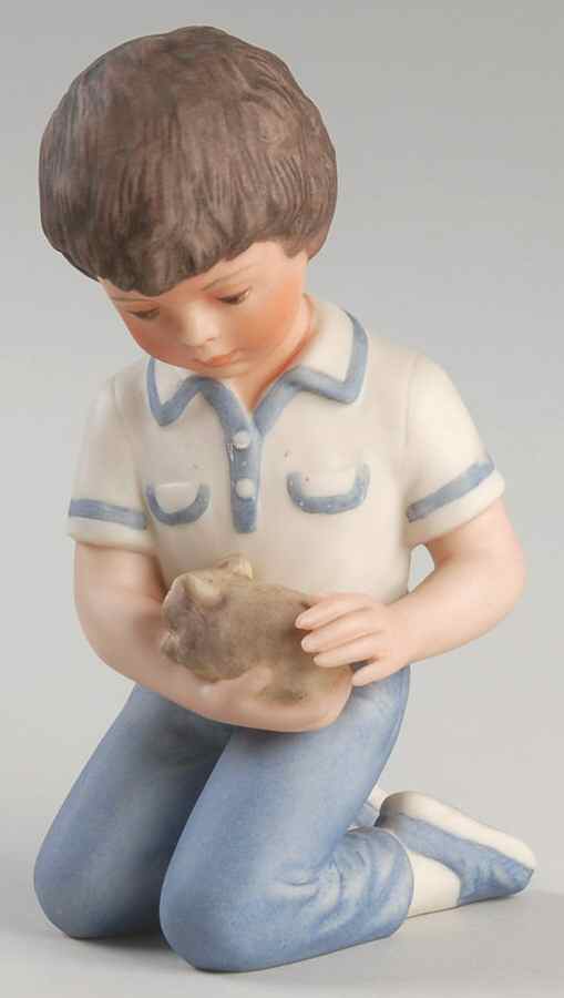 Frobek Figurines Boy With Hamster - Boxed by Goebel-1