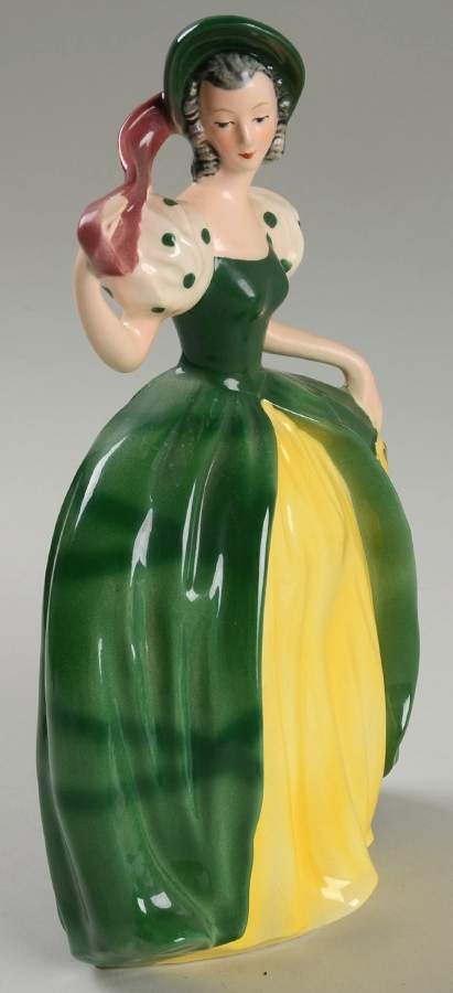 Ladies (FF Mark) Lady In Green Dress - No Box by Goebel-1