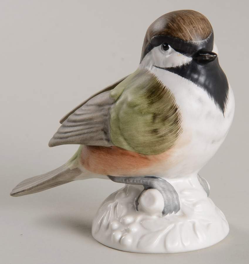 Bird Figurines Brown Capped Chickadee - No Box by Goebel-1