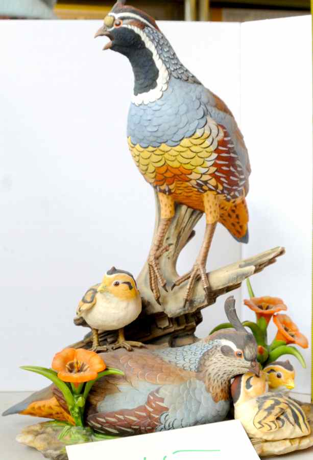 Bird Figurines California Valley Quails - Boxed by Goebel-1