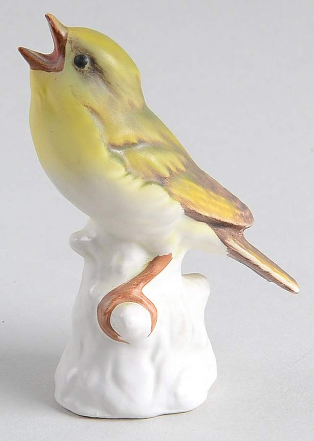 Bird Figurines Wood Warbler-Bisque - No Box by Goebel-1