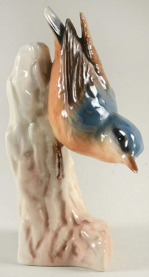 Bird Figurines Nuthatch-Glazed - No Box by Goebel-1