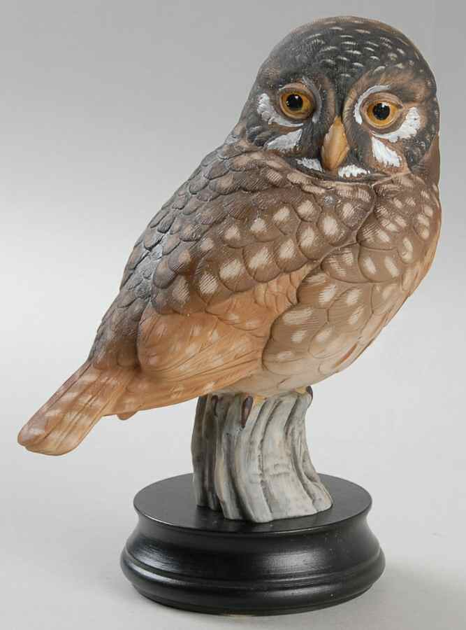 Bird Figurines Pygmy Owl With Base - With Box by Goebel-1