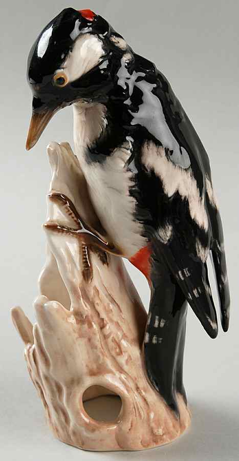 Bird Figurines Great Spotted Woodpecker - No Box by Goebel-1