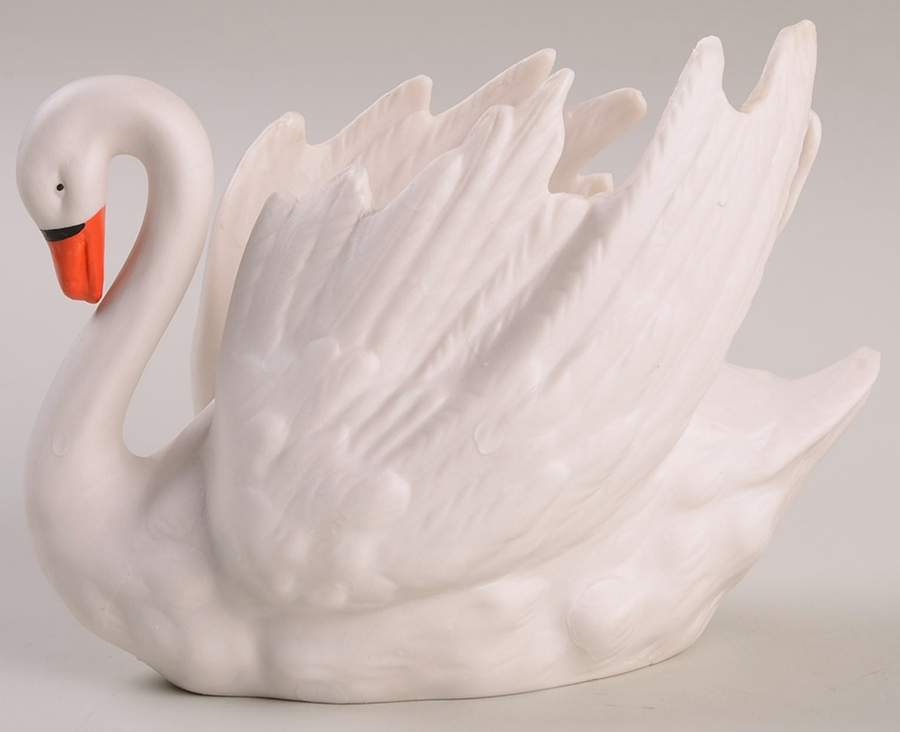 Bird Figurines Swan-Matte-Red Beak - Boxed by Goebel-1