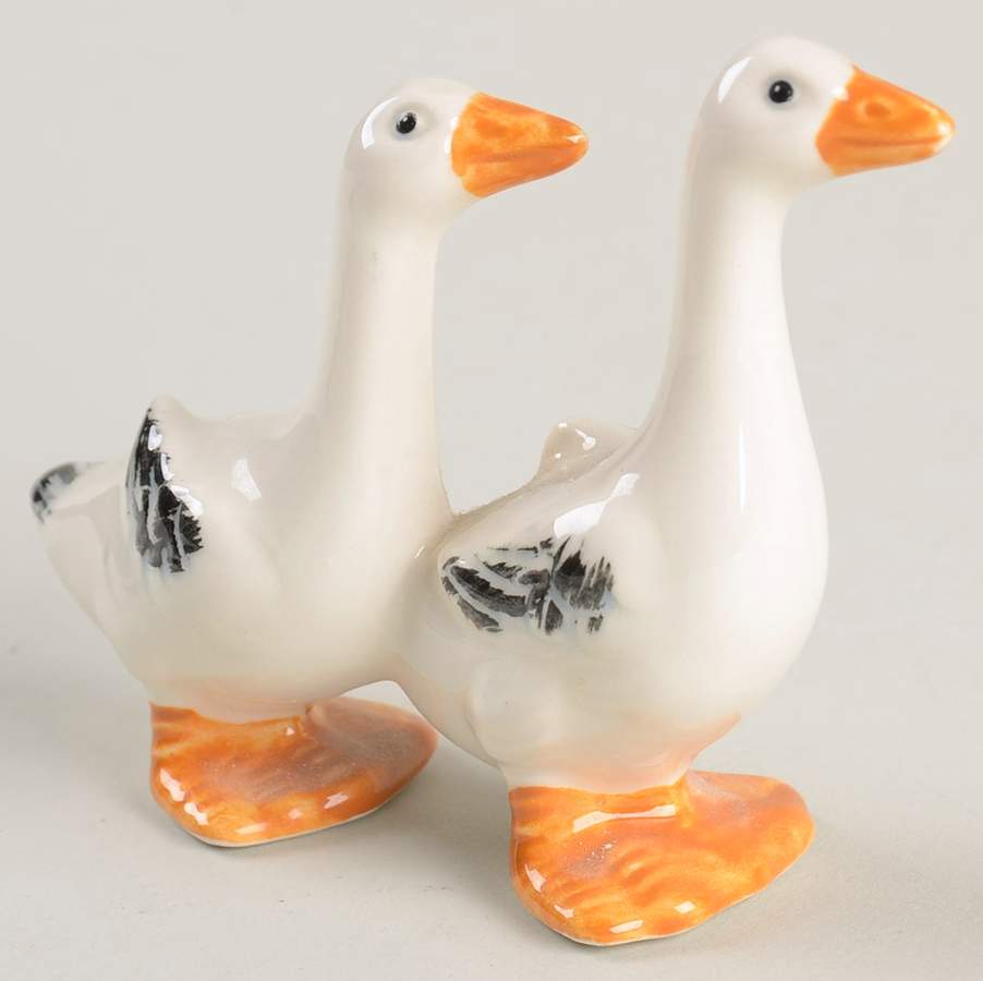 Bird Figurines Pair Of Geese - Boxed by Goebel-1