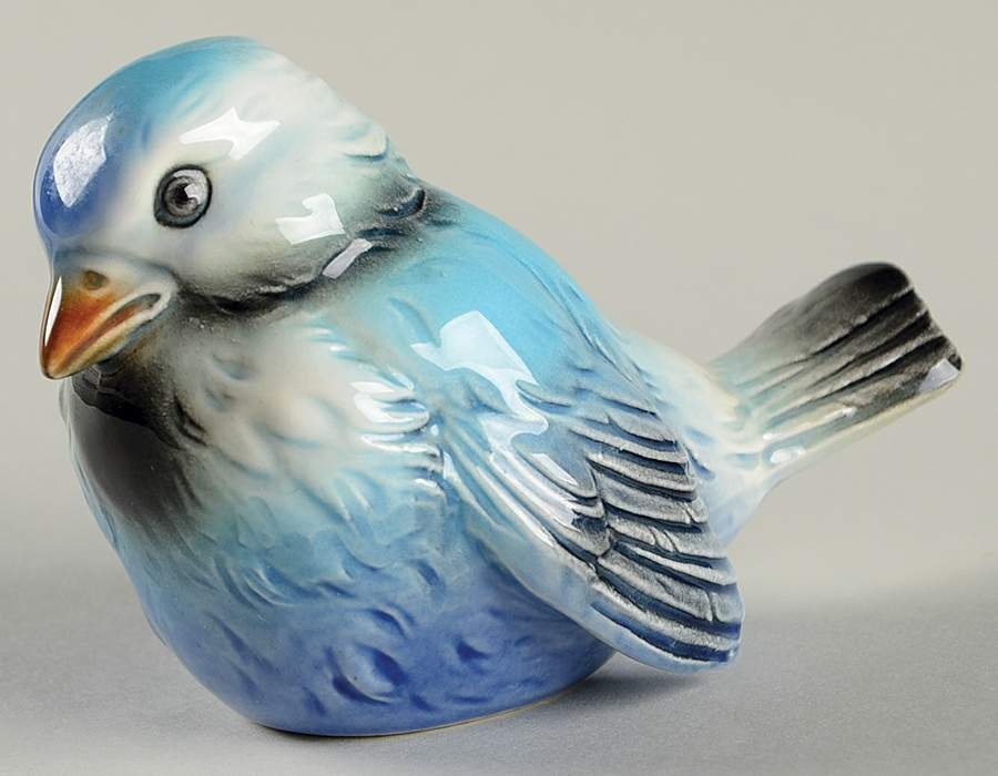 Bird Figurines Sperling Sparrow-Light Blue - No Box by Goebel-1