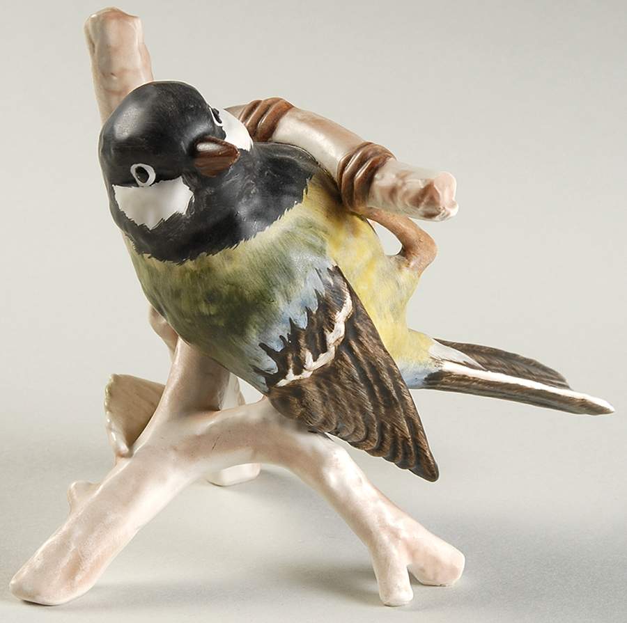 Bird Figurines Tit On Branch - No Box by Goebel-1