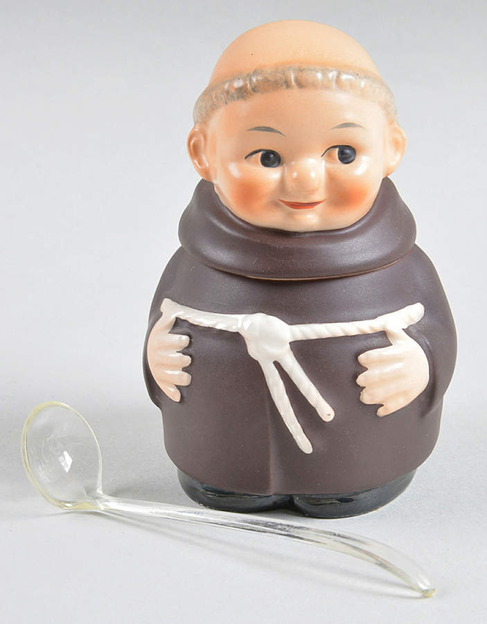 Friar Tuck Tm3-Mustard Jar W/ Lid & Spoon - Tm3-Mustard Jar W/ Lid & Spoon by Goebel-1