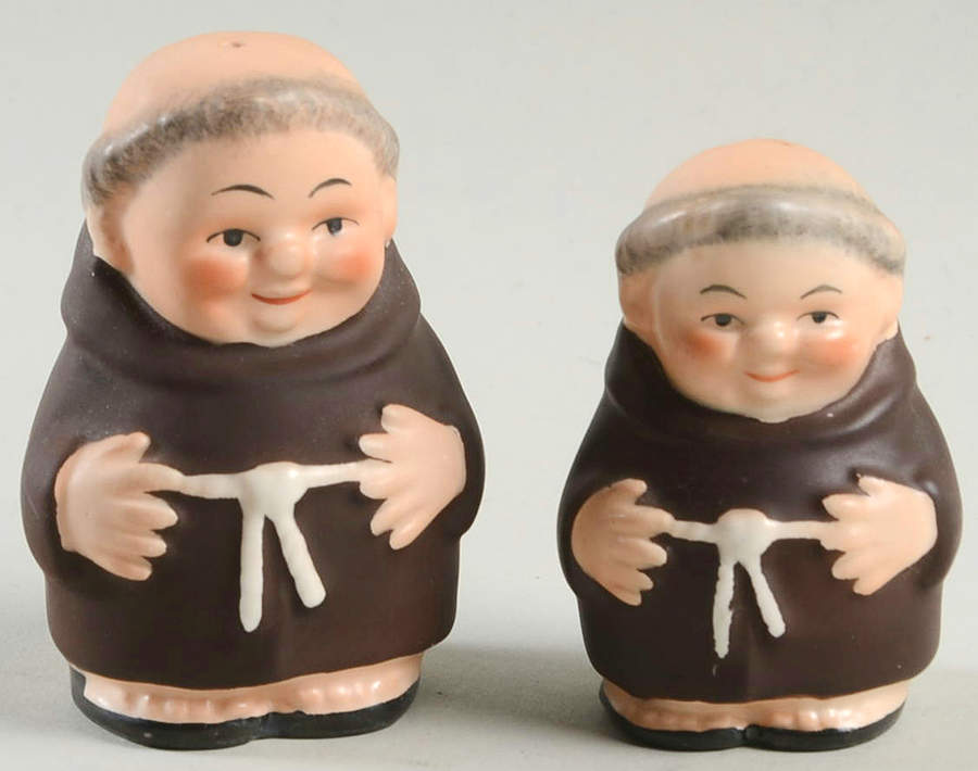 Friar Tuck Tm2-Salt & Pepper Set (W/ Toes) - Tm2-Salt & Pepper Set Toes by Goebel-1